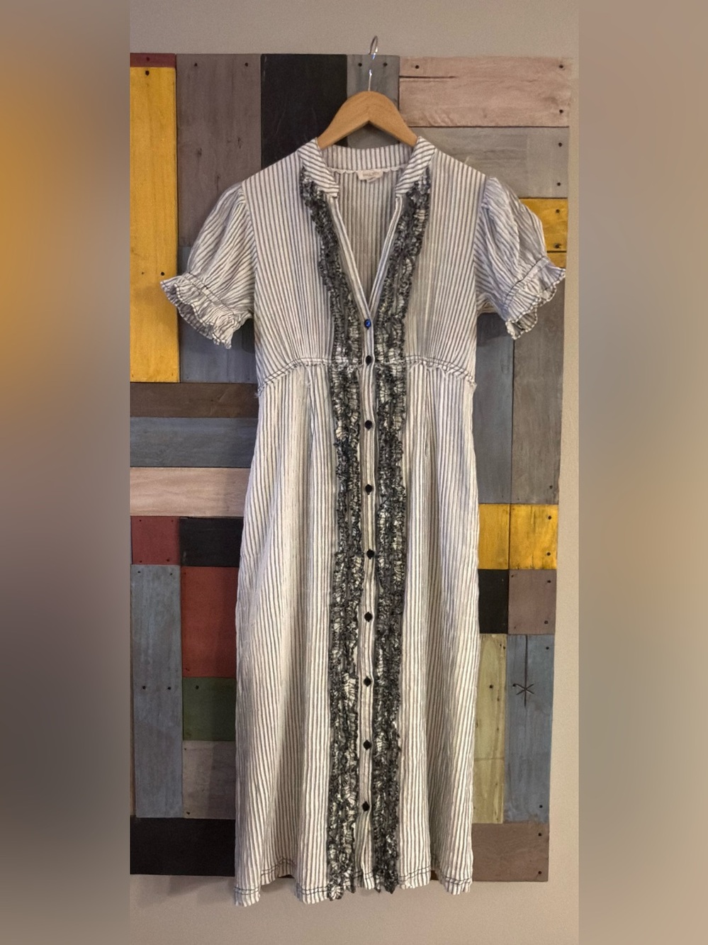 Pilcro Button Front Midi Dress